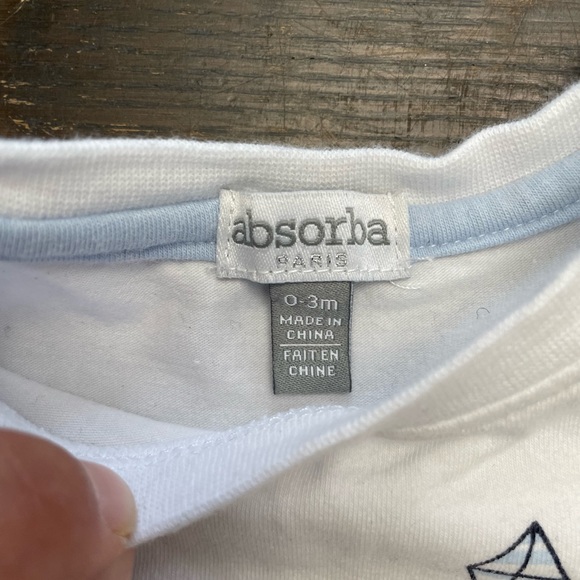 Absorba Paris boys size 0-3 months summer outfit - Picture 2 of 3